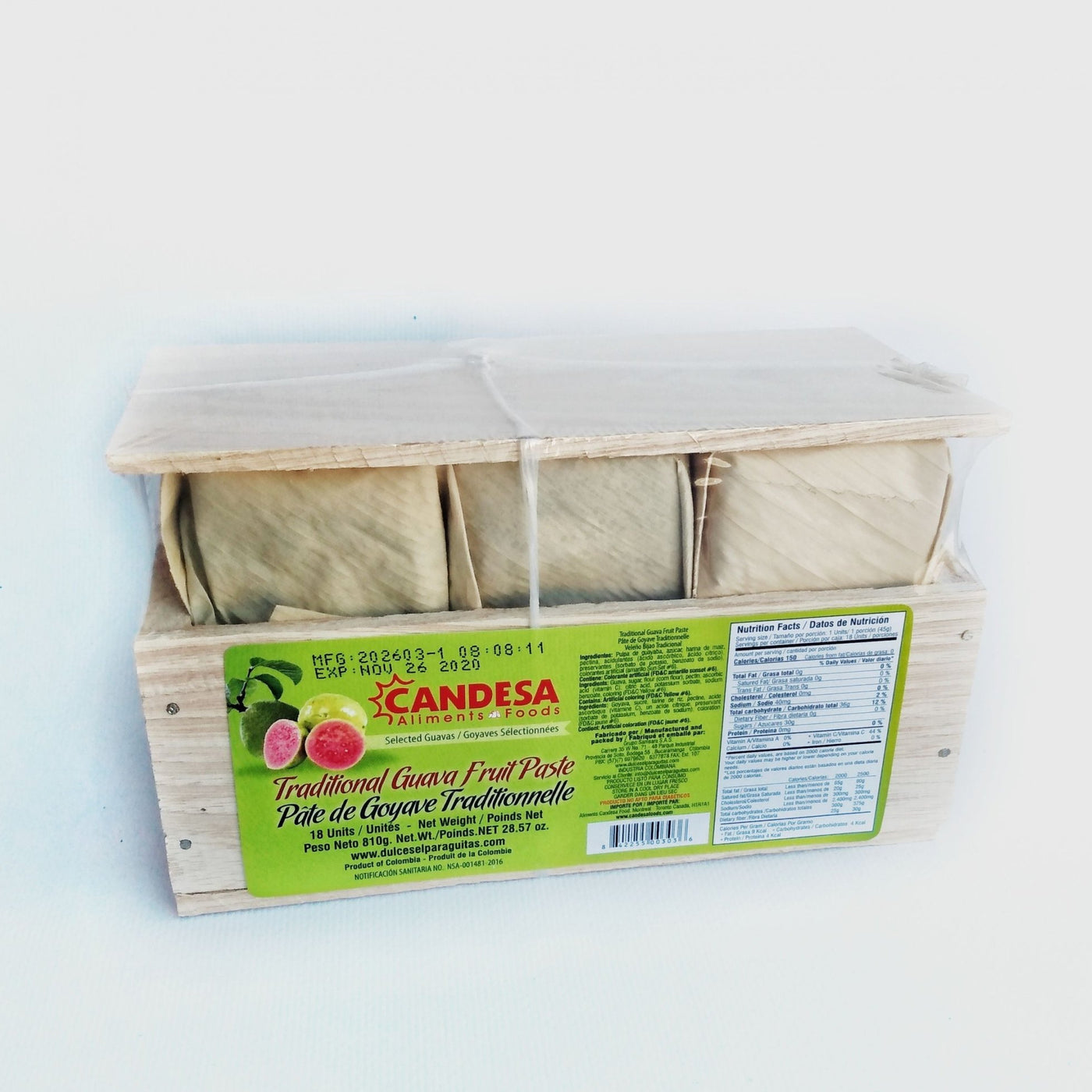 Bocadillo Veleño (Guava Paste) Box 18 units Candesa